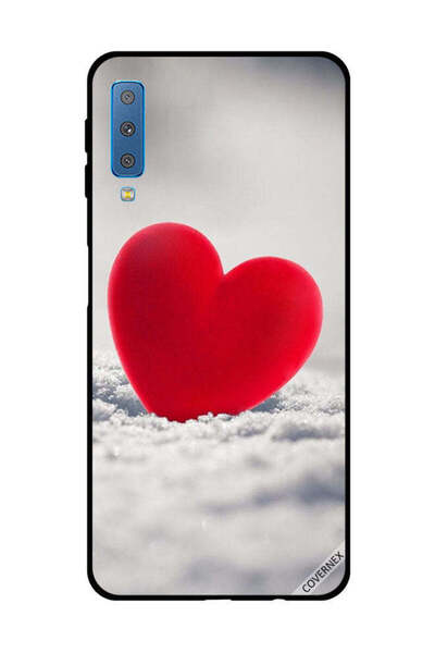Covernex غطاء حماية لهاتف سامسونج جالاكسي A7 2018 بتصميم قلب أحمر جميل