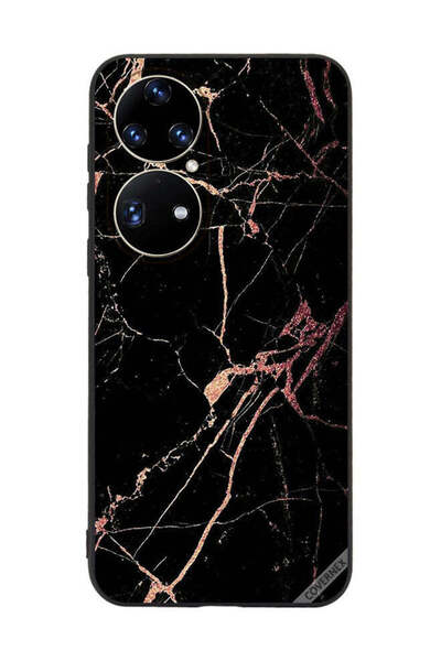 Covernex غطاء حماية لهاتف هواوي بي 50 بنمط رخامي أسود