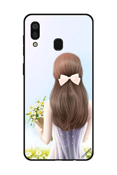 Covernex غطاء حماية لهاتف سامسونج جالاكسي A30 - فتاة جميلة تحمل الزهور
