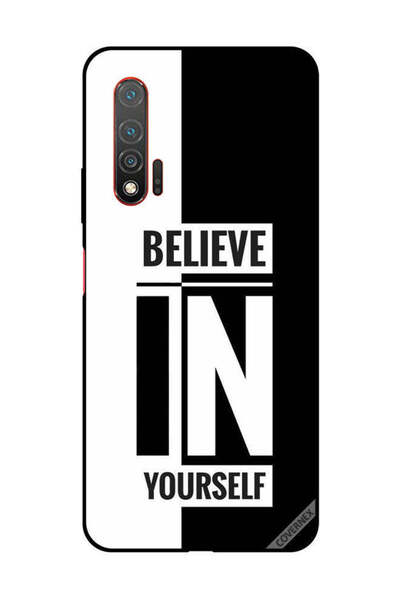 Covernex غطاء حماية لهاتف هواوي نوفا 6 5G - ثق بنفسك - أسود وأبيض