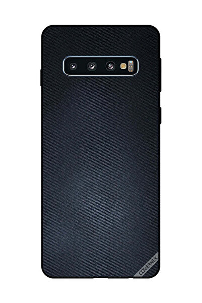 Covernex غطاء حماية لهاتف سامسونج جالاكسي S10 بنقشة جينز سوداء