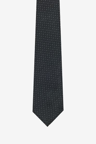 ALTINYILDIZ CLASSICS Men's Black Patterned Thin Tie