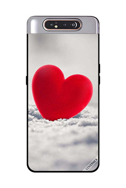 Covernex غطاء حماية لهاتف سامسونج جالاكسي A80 بتصميم قلب أحمر جميل