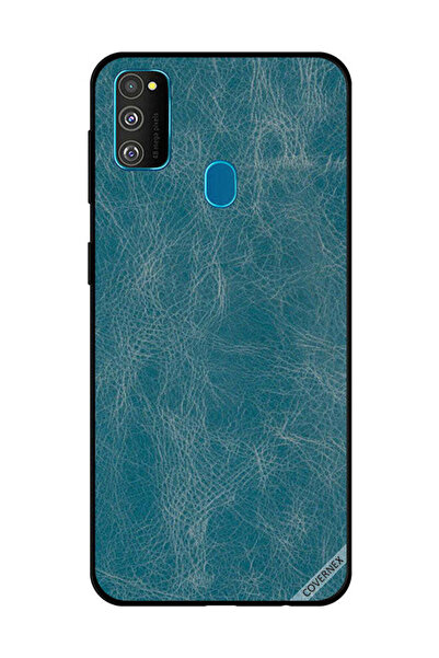 Covernex غطاء حماية لهاتف سامسونج جالاكسي M30s بنمط جلدي أزرق