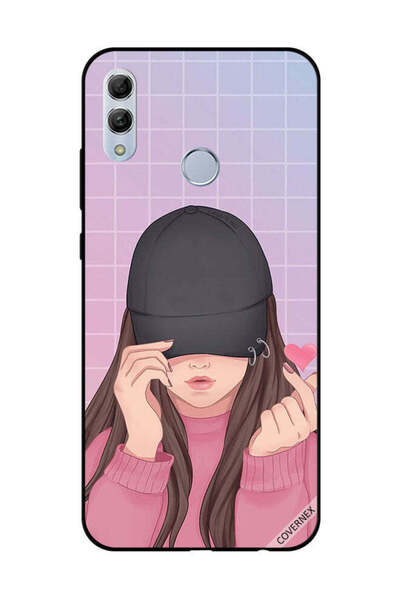 Covernex غطاء حماية لهاتف Honor 10 Lite - سناب لوف، فتاة سوداء بقبعة