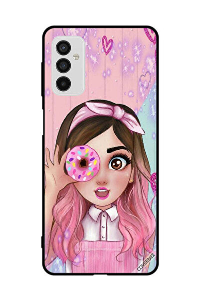 Covernex غطاء حماية لهاتف سامسونج جالاكسي M52 5G فتاة صغيرة لطيفة تحمل دونات