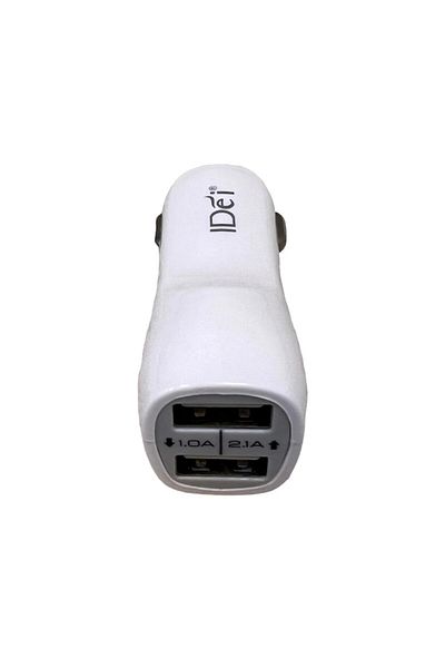 idei Adaptor incarcator auto cu 2 iesiri USB 1 si 2.1A