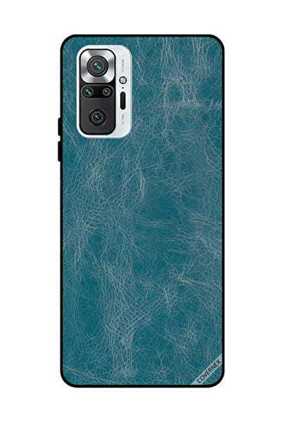 Covernex غطاء حماية لهاتف شاومي ريدمي نوت 10 برو 4G بنمط جلدي أزرق