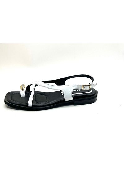 NEWGÜLTEKİN Genuine Leather Poly Sole Very Stylish Summer Slippers