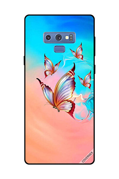 Covernex غطاء حماية لهاتف سامسونج جالكسي نوت 9 - فراشات تحلق فوق لون الطلاء