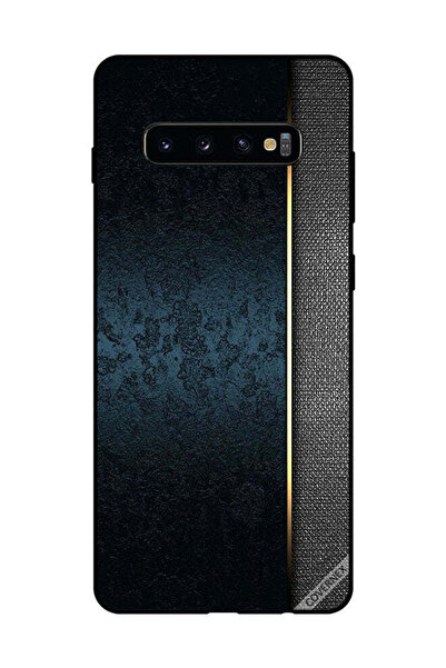 Covernex غطاء حماية لهاتف سامسونج جالاكسي S10 بلس بنمط جلدي أخضر داكن