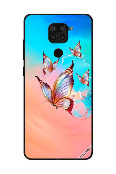 Covernex غطاء حماية لهاتف شاومي ريدمي نوت 9 - فراشات تحلق فوق لون الطلاء