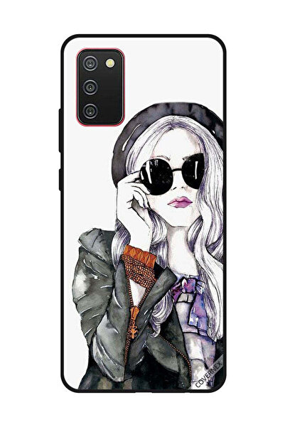 Covernex غطاء حماية لهاتف سامسونج جالاكسي A02s/F02s أسود زجاجي أنيق بتصميم فت...