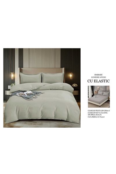 CHIRASO CHIRASO bedding set, DAMASK, ELASTIC sheet 180x200+25cm, Duvet sheet 200x230cm, 2 pillowcases