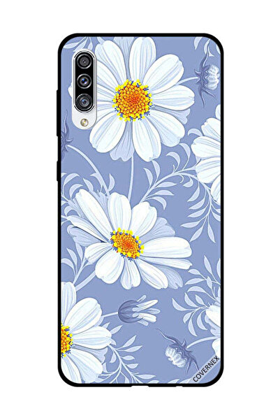 Covernex غطاء حماية لهاتف سامسونج جالاكسي A30s بطبعة زهور بيضاء متفتحة