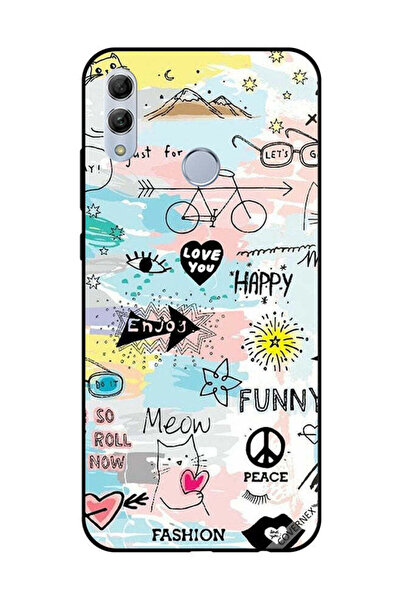 Covernex غطاء حماية لهاتف Honor 10 Lite Doodle Meow Enjoy