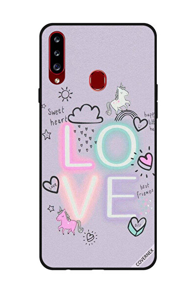 Covernex غطاء حماية لهاتف سامسونج جالاكسي A20s - قلب حلو وحب وحيد القرن