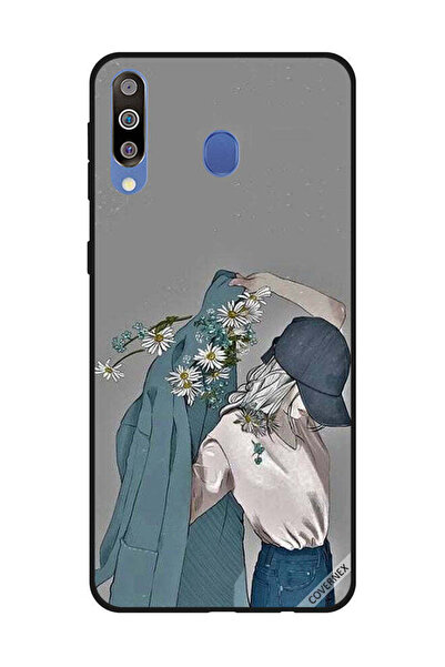 Covernex غطاء حماية لهاتف سامسونج جالاكسي M30 بقبعة فتاة ترتدي معطفًا مزهرًا