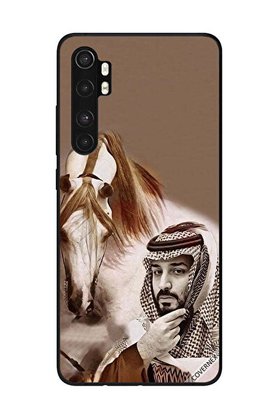 Covernex غطاء حماية لهاتف شاومي مي نوت 10 لايت صورة محمد بن سلمان بالأبيض وال...