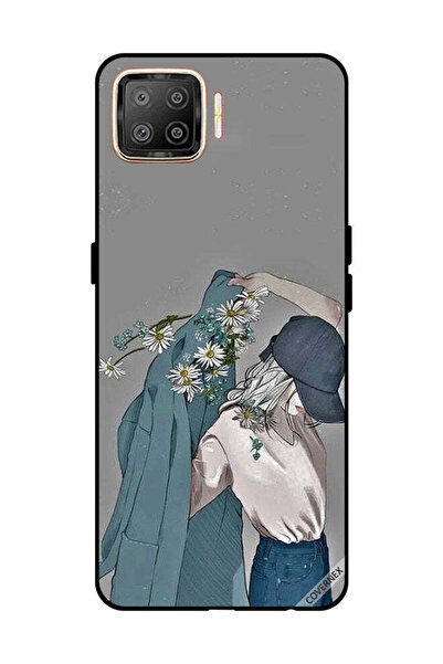 Covernex Protective Case Cover For OPPO F17 Cap Girl Wearing Floral Coat