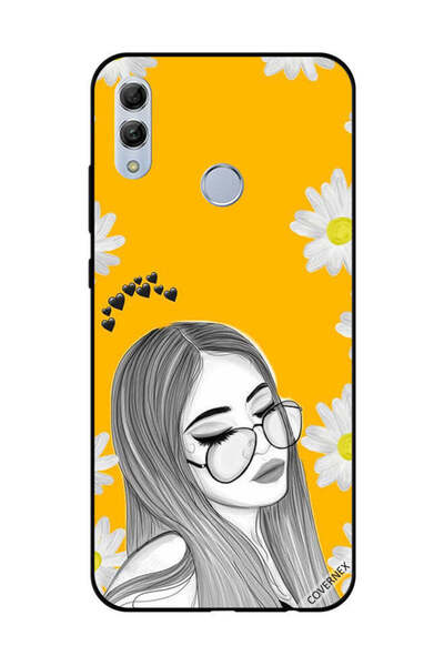 Covernex غطاء حماية لهاتف Honor 10 Lite مع صورة فتاة تحب النظارات