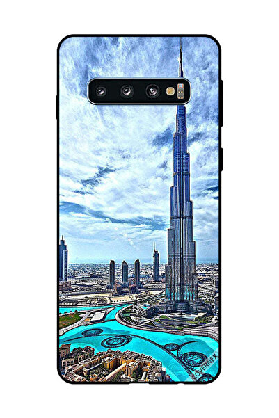 Covernex غطاء حماية لهاتف سامسونج جالاكسي S10 - برج خليفة - غيوم مؤثرة