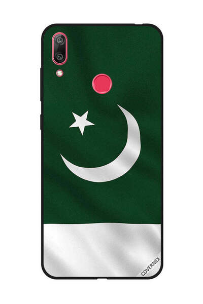 Covernex غطاء حماية لهاتف هواوي Y7 Prime 2019 - علم باكستان عمودي