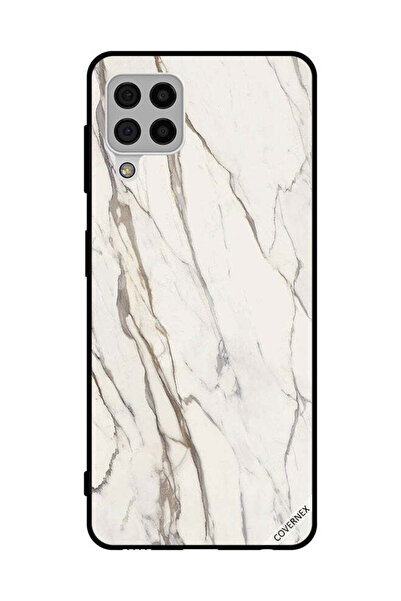 Covernex غطاء حماية لهاتف سامسونج جالاكسي A22 4G بنمط رخامي أبيض متشقق