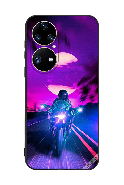 Covernex غطاء حماية لهاتف هواوي P50 راكب الدراجة النارية يترك القمر خلفه