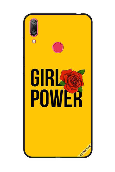 Covernex غطاء حماية لهاتف هواوي Y7 برايم 2019 - أصفر باور جيرل