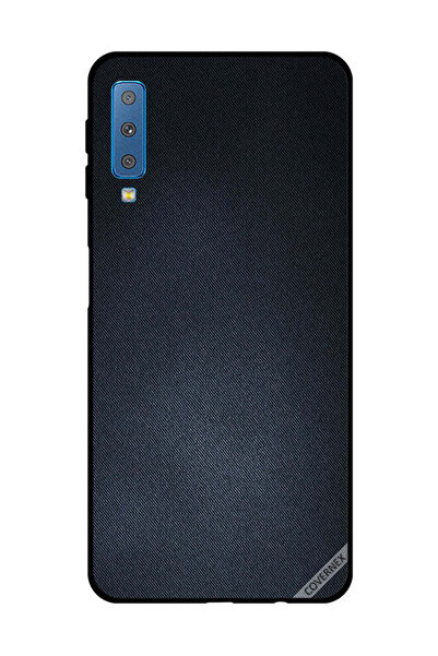 Covernex غطاء حماية لهاتف سامسونج جالاكسي A7 2018 بنقشة جينز سوداء