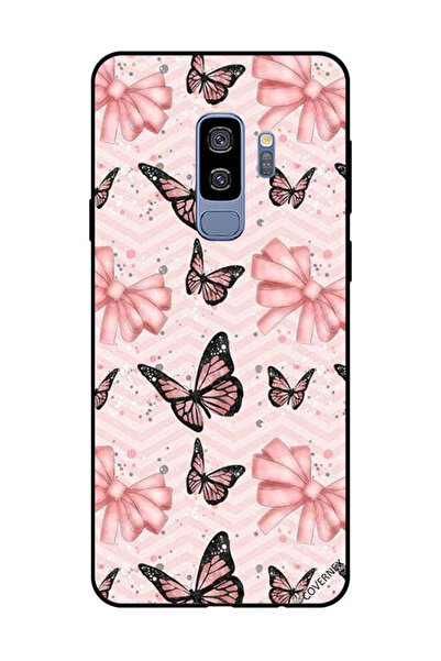 Covernex غطاء حماية لهاتف سامسونج جالاكسي S9 بلس - فراشات باللونين الأسود وال...