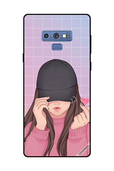 Covernex غطاء حماية لهاتف سامسونج جالاكسي نوت 9 - قبعة سناب لوف السوداء للبنات
