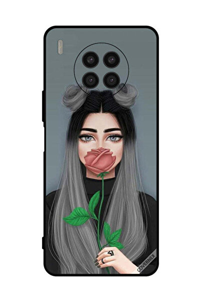 Covernex غطاء حماية لهاتف هواوي نوفا 8i بتصميم فتاة لطيفة تخفي فمها على شكل و...