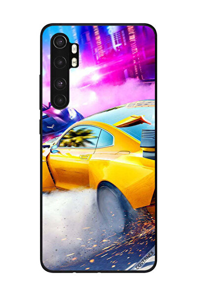 Covernex غطاء حماية لهاتف شاومي مي نوت 10 لايت بنمط طلاء أصفر وأسود
