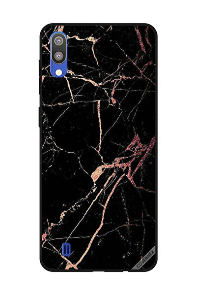 Covernex Protective Case Cover For Samsung Galaxy M10 Racked Black Marble Pat...