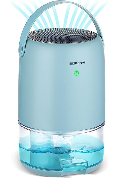 Inkbird مزيل الرطوبة المنزلي المحمول INKBIRDPLUS بسعة 300 مل/يوم (30 درجة مئوية رطوبة نسبية 80%) خزان مياه 1100 مل مزيل رطوبة هادئ