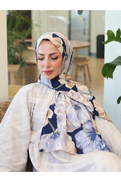 efdal şal eşarp Şal creponat cu model de flori de papagal