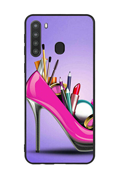 Covernex Protective Case Cover For Samsung Galaxy A21 Shoe With Makeup