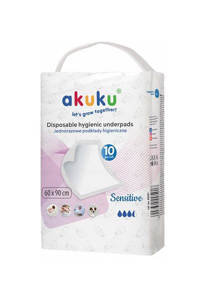 Akuku Aleze de unica folosinta Sensitive 60x90 cm, 10 bucati