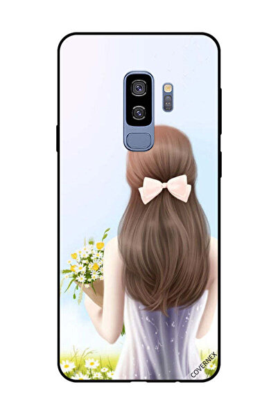 Covernex غطاء حماية لهاتف سامسونج جالاكسي S9 بلس - فتاة جميلة تحمل الزهور