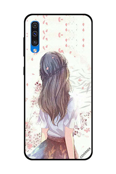 Covernex غطاء حماية لهاتف سامسونج جالاكسي A50، فتاة لطيفة في تفكير عميق