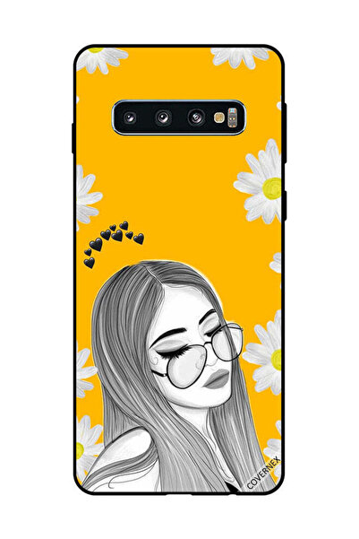 Covernex غطاء حماية لهاتف سامسونج جالاكسي S10 - فتاة تحب خيالات النظارات