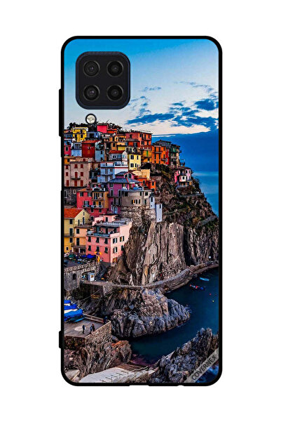 Covernex غطاء حماية لهاتف سامسونج جالاكسي F22 4G - منازل ملونة على البحر
