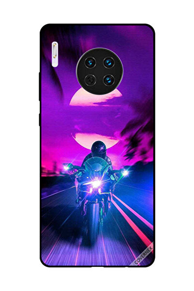 Covernex غطاء حماية لهاتف هواوي ميت 30 - راكب الدراجة النارية يترك القمر خلفه