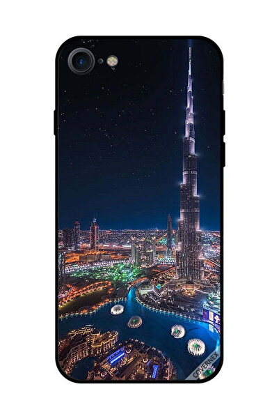 Covernex غطاء حماية لجهاز iPhone SE 2020 منظر ليلي لوسط المدينة