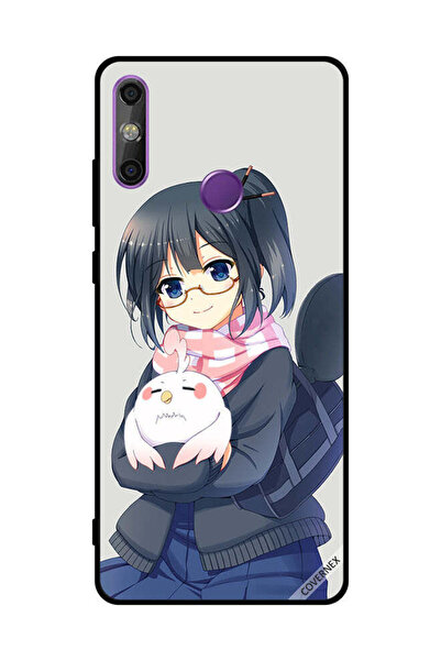 Covernex غطاء حماية لهاتف هواوي إنجوي 20E فتاة تحمل حيوانًا أليفًا