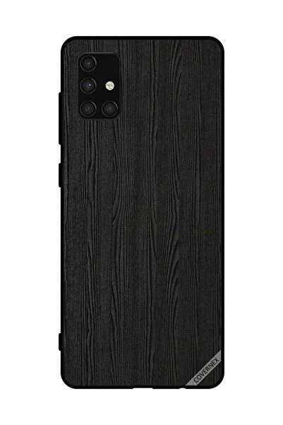 Covernex غطاء حماية لهاتف سامسونج جالاكسي A71 4G بنمط خشبي أسود
