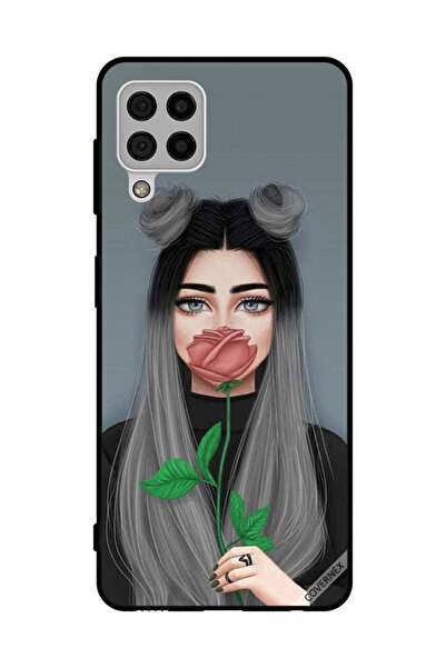 Covernex غطاء حماية لهاتف سامسونج جالاكسي A22 4G، فتاة لطيفة تخفي فمها على شك...