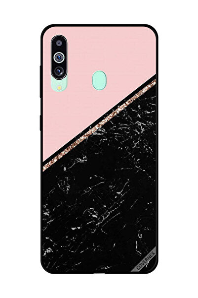 Covernex غطاء حماية لهاتف سامسونج جالاكسي M40 - أسود رخامي وشريط ذهبي